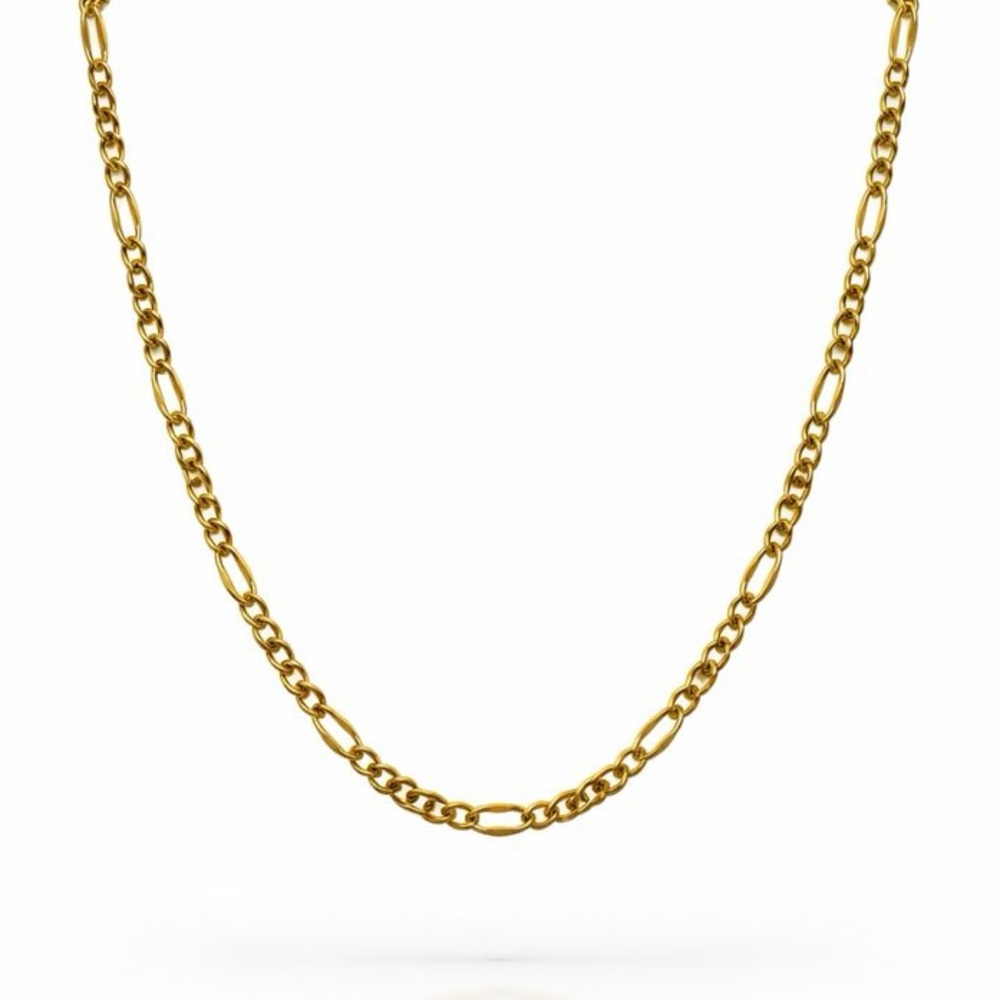 3mm | Gold | Extended Figaro Link Chain